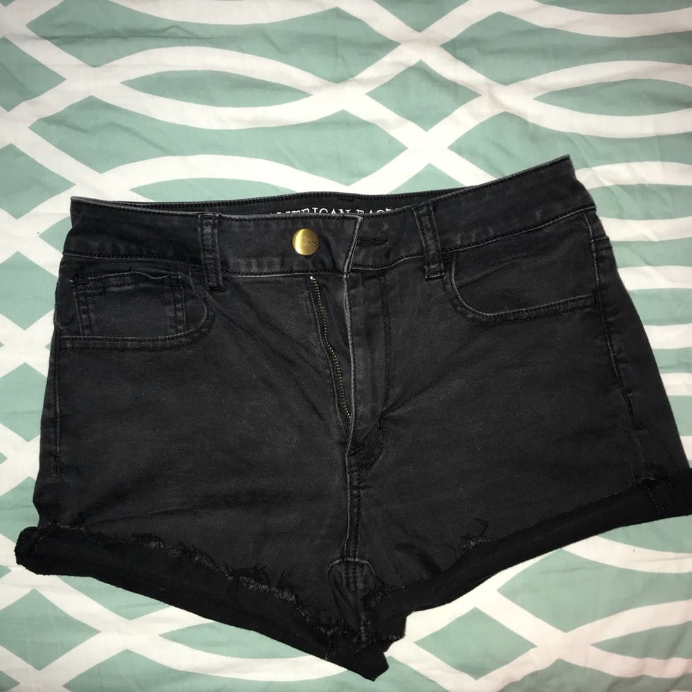 American Eagle Hi-Rise Shortie! Black Stretch